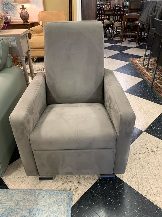 MONTE Gray Slimline Glidder Recliner Orig $1700 (Level Inside Seat - Right Side)