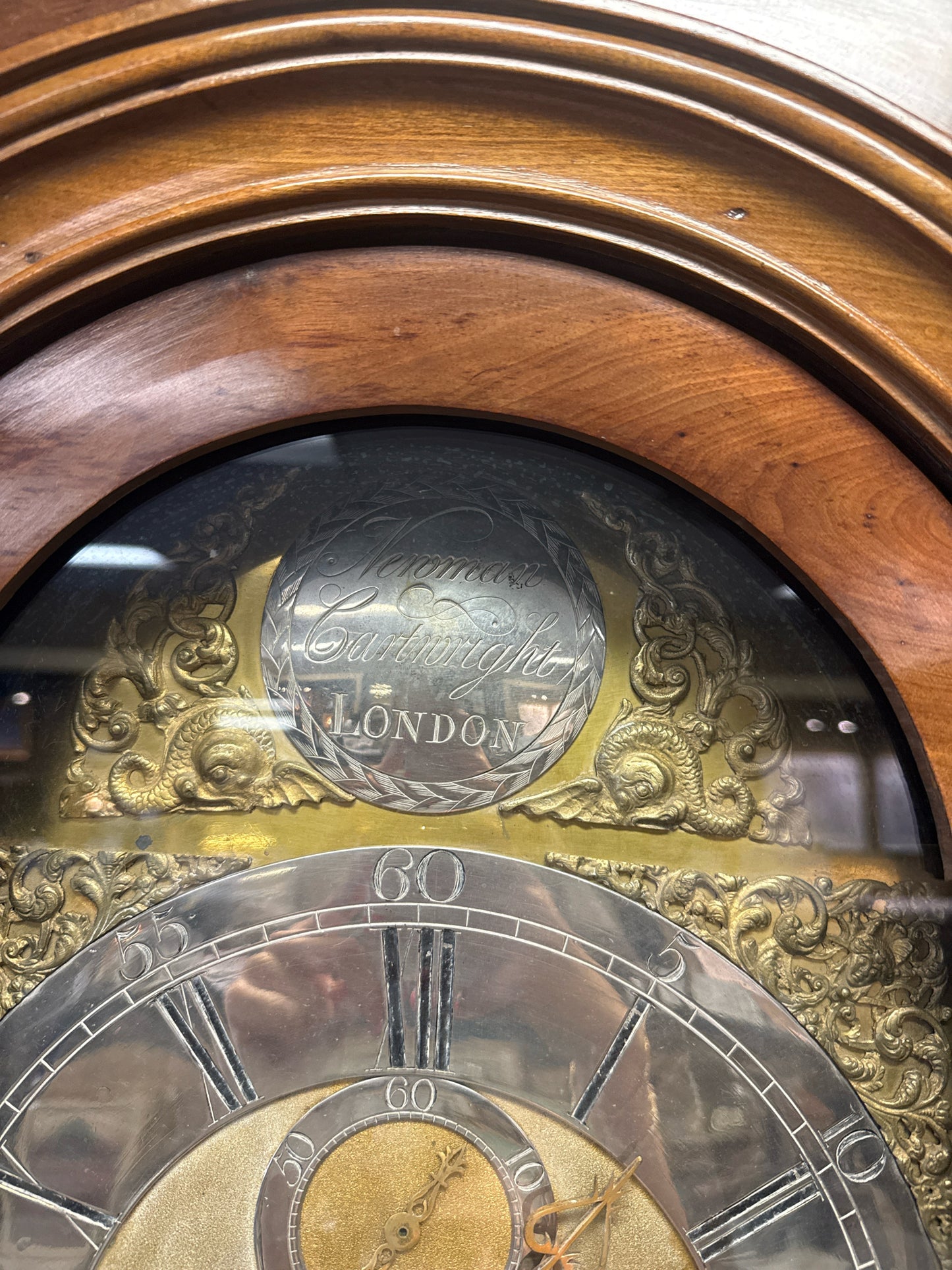Antique English Wooden Long Case Grandfather Clock (78.7"x 23.6")- Ansorena Auct
