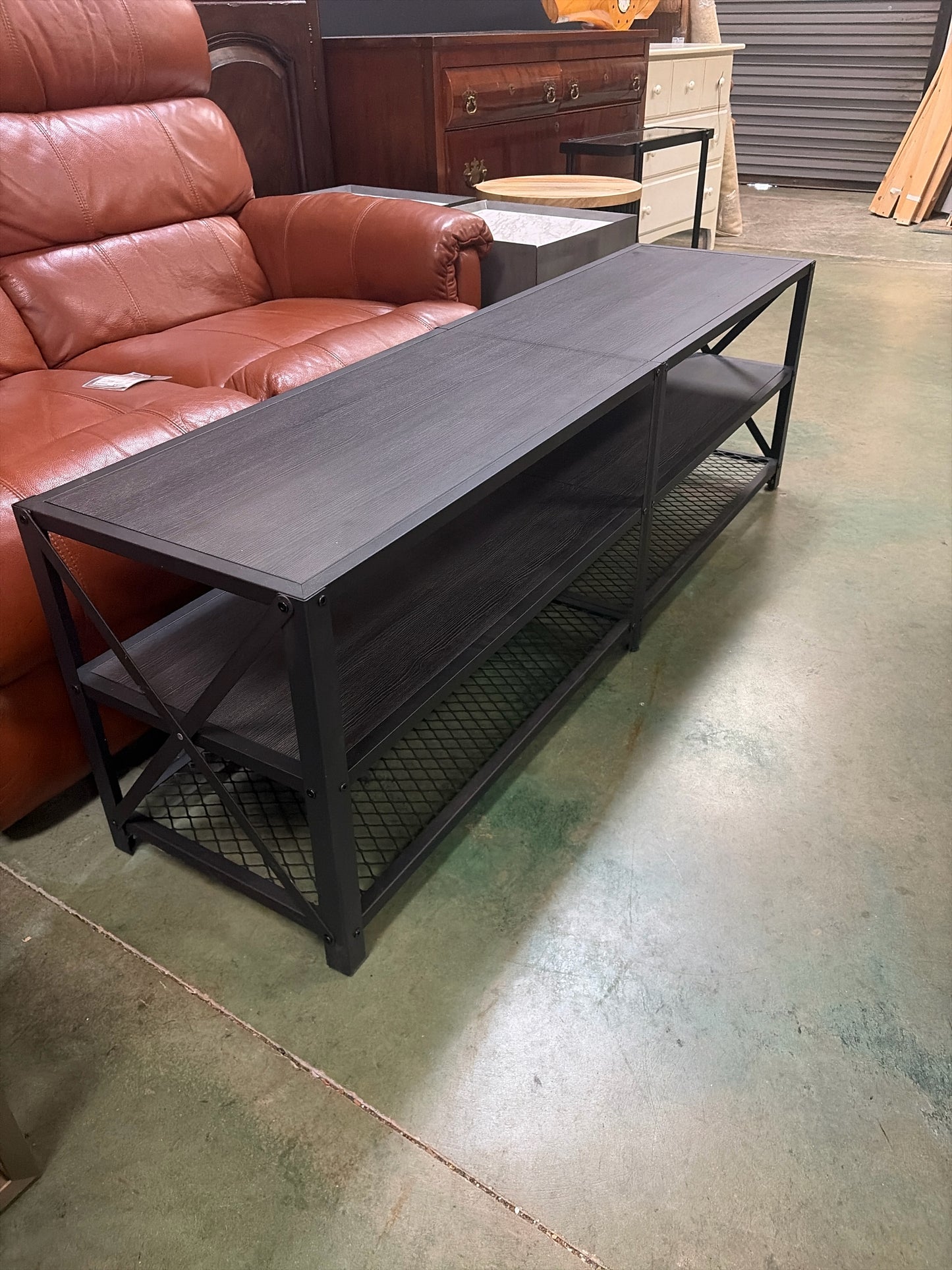 Black Metal Shelving Unit