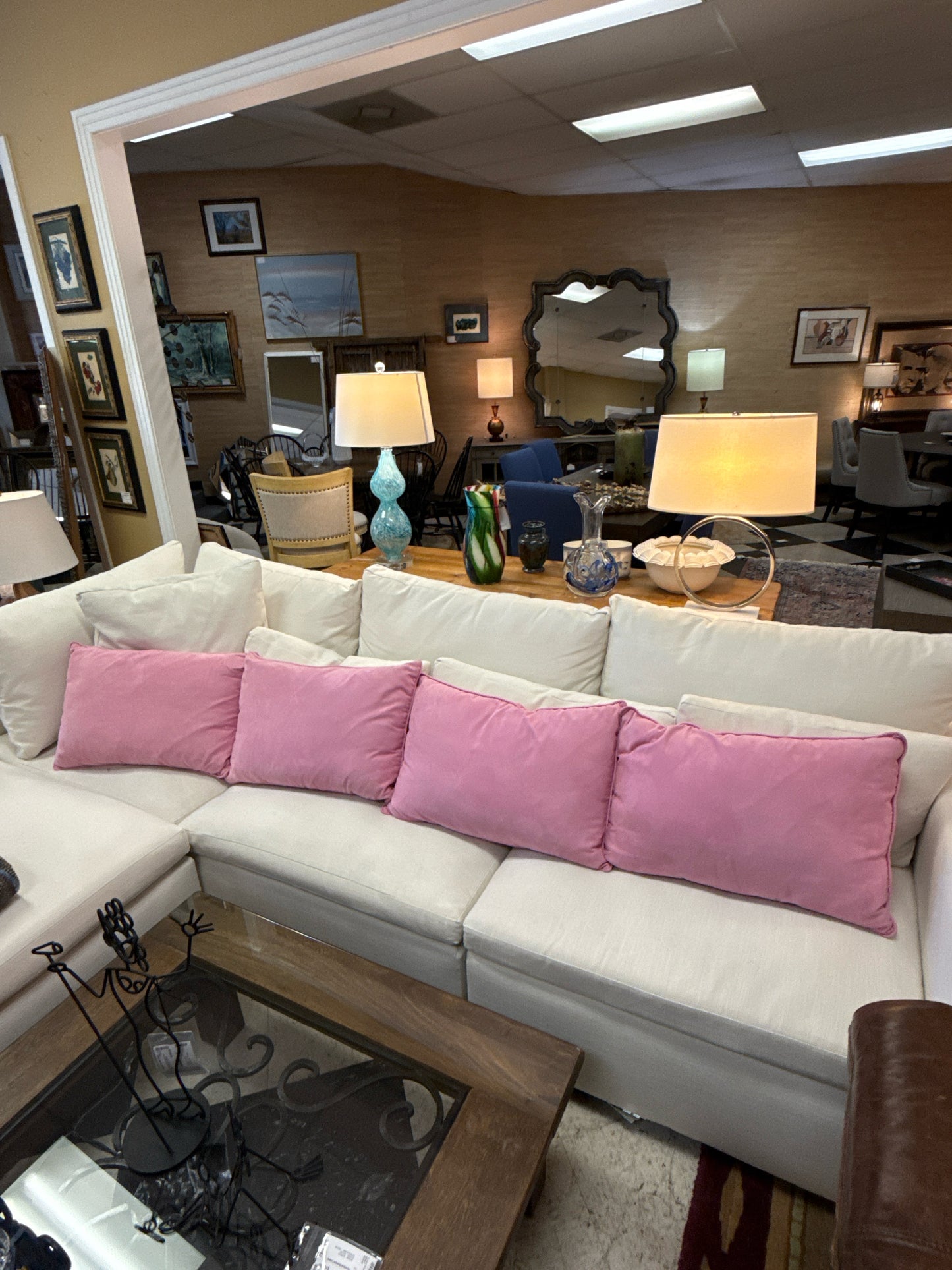 SET of 4 Pink Velvet Pillows