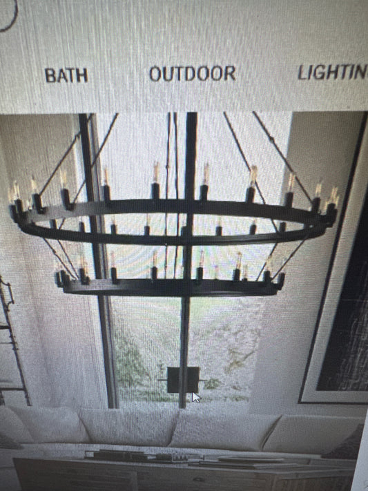 RH Vintage Double Tiered Camino Chandelier 50"