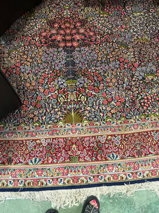 Antique Hand Knotted Persian "Tree of Life" Rug 8x11.5