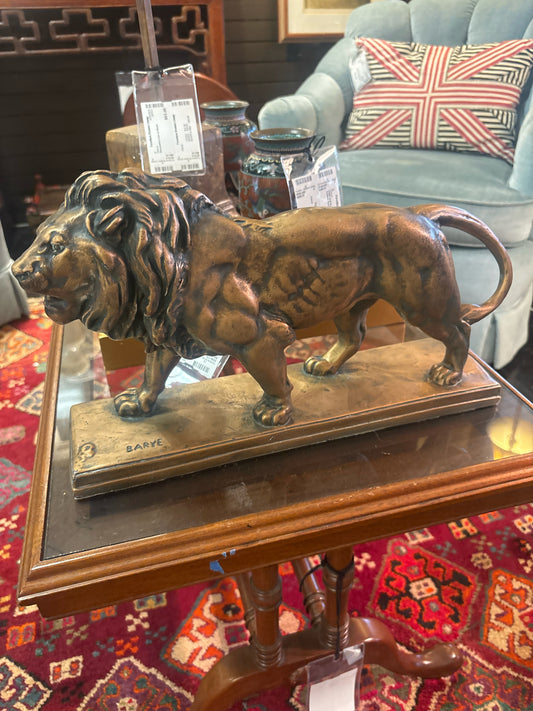 Bronze Replica of Antoine-Louis Barye "Walking Lion"