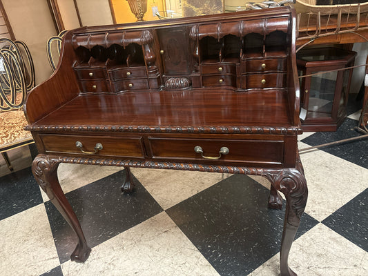 Solid Mahogany Chippendale Reproduction Escritoire Desk (39x41x24)