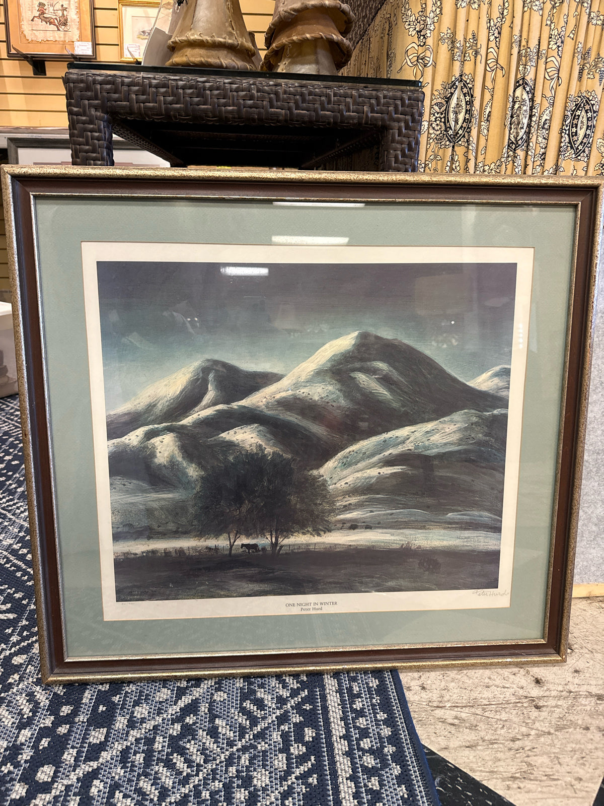 Signed & #'d Limited Edition Print "One Night in Winter" w/Wood Frame (30.5"x 28