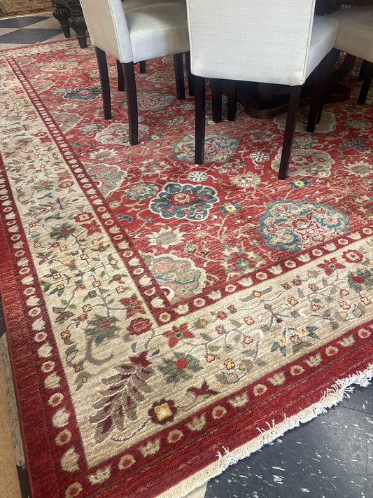 Ralph Lauren (NEW) Red/Cream Wool Rug 10x12