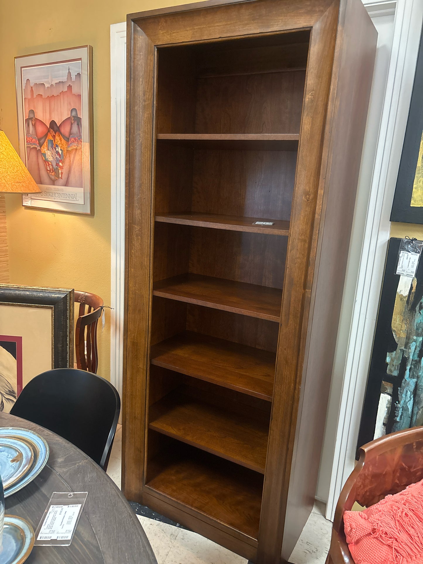 Wooden Bookshelf w/ 6 Shelves (78Hx30Wx18D)