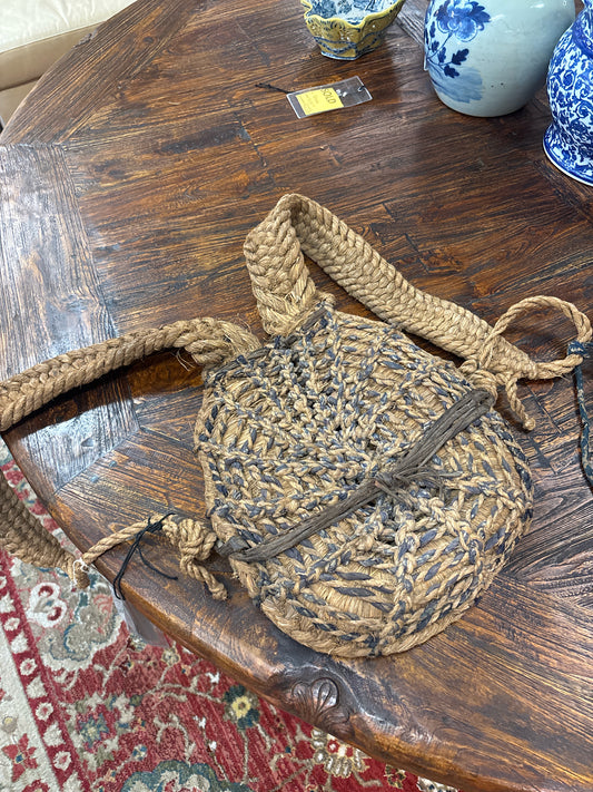 Japanese Bandori Hand-Woven Straw- Fish Basket Back Pad