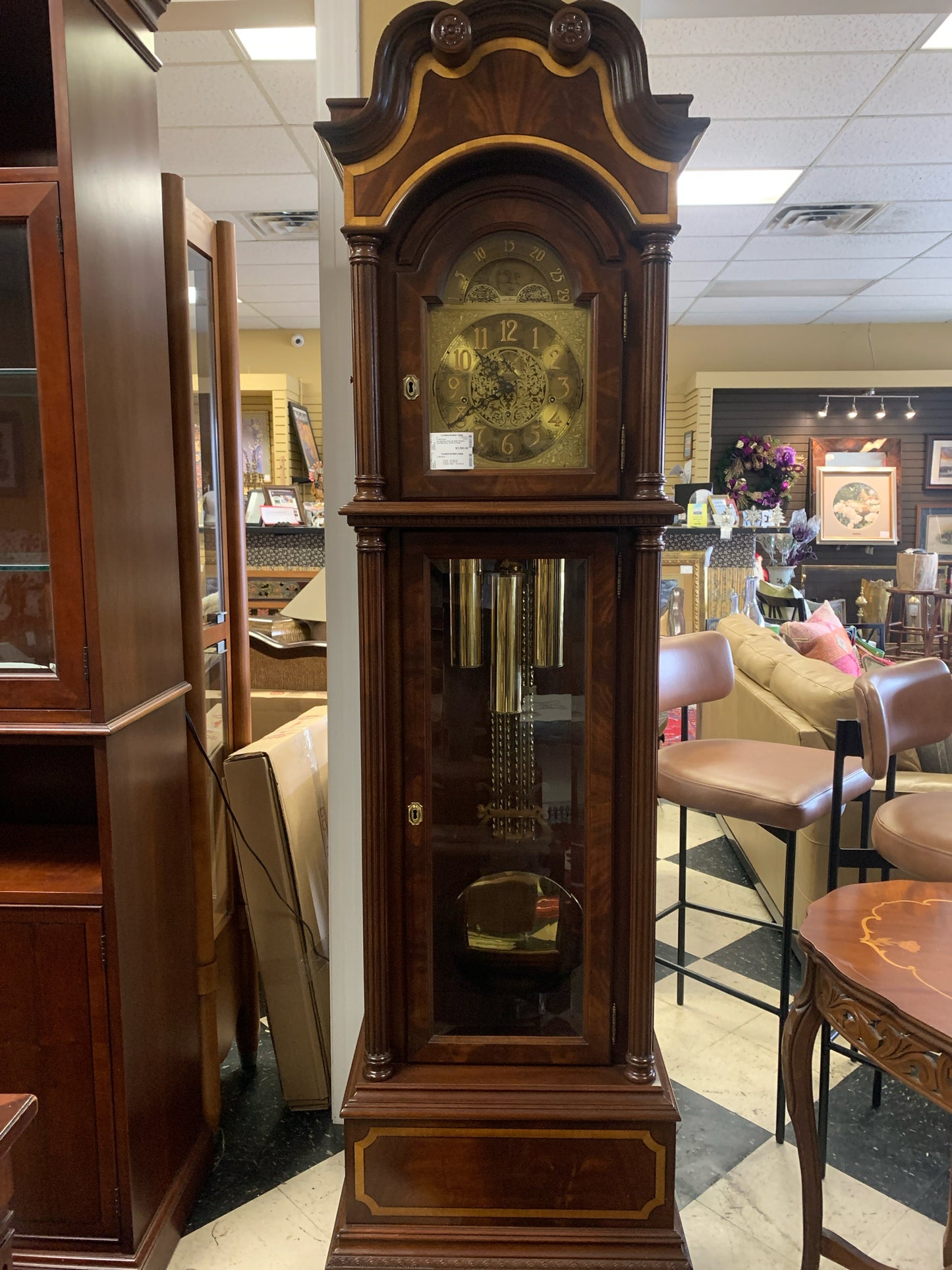 Grandfather Clock by Seth Thomas - Like New (Key, Crank at Desk)