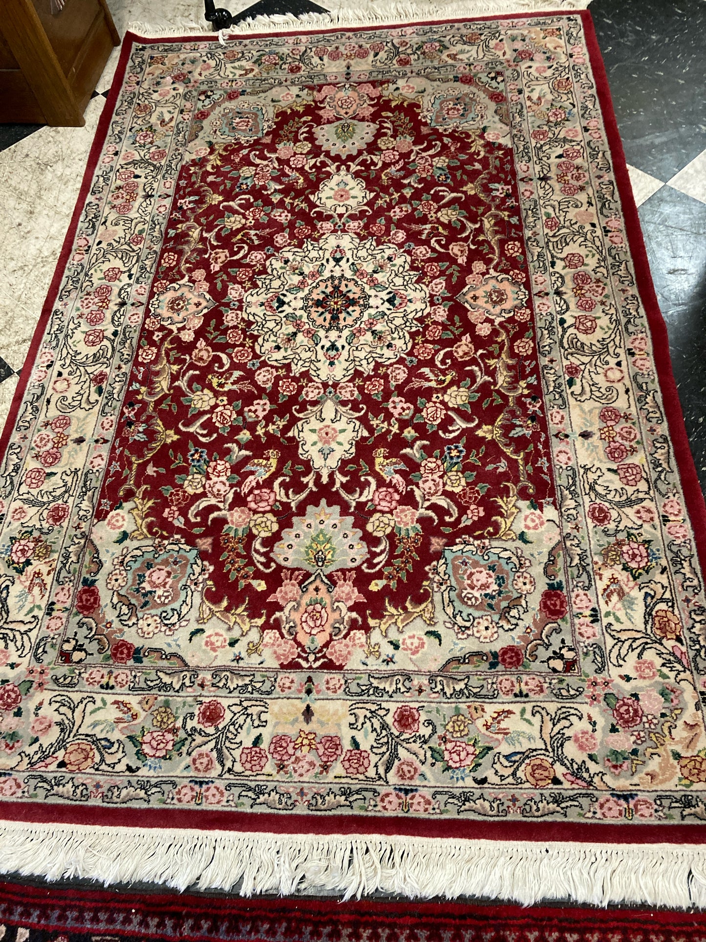 4x6' Chinese Red Rug--Shandong Light Industries