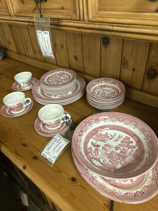 Royal Wessex China - Pink Willow (Dish/Microwave Safe - 41 pieces)