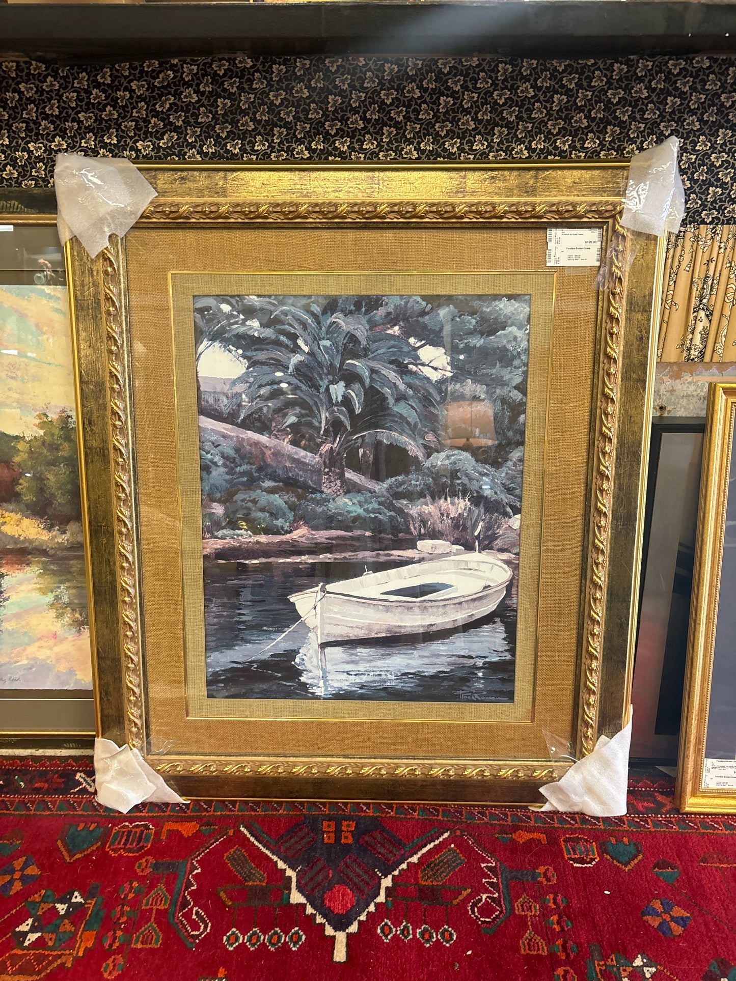 Sailboat Art Gold Frame