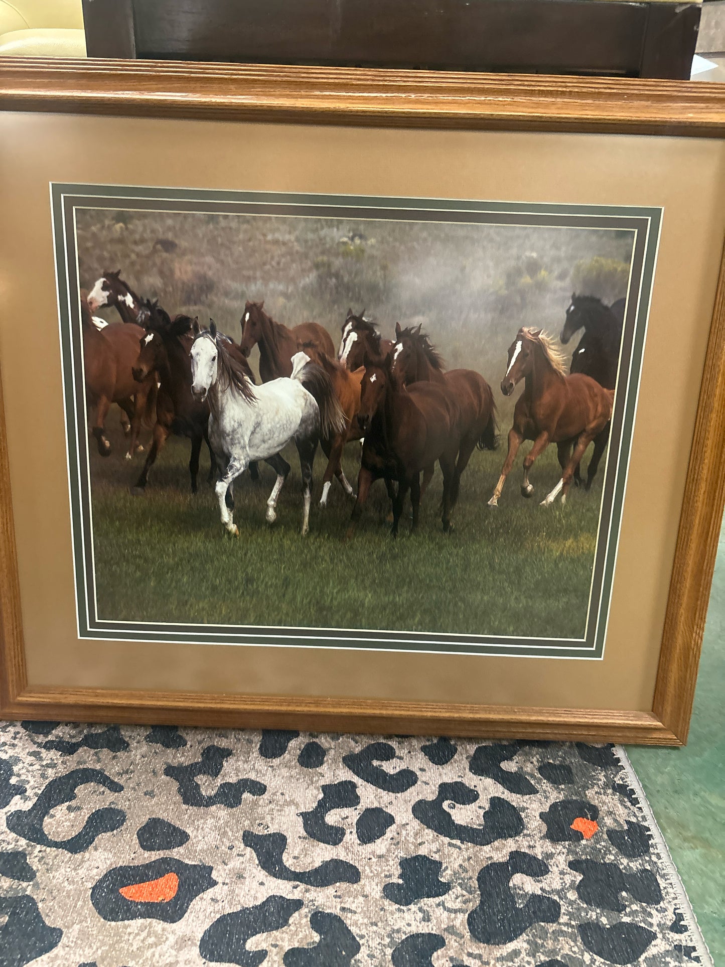 Photograph - Horses, oak Frame (29"x24")